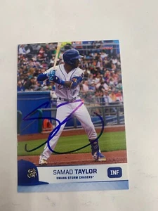 Samad Taylor Signed 2023 Omaha Storm Chasers IP Auto - Picture 1 of 1