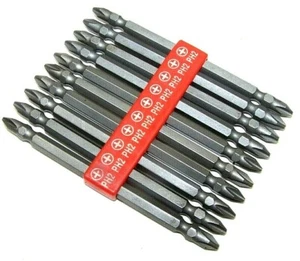 10pc 4-1/2" Double End Bit Set #2 Double End Phillips Precision Screwdriver Bits - Picture 1 of 2