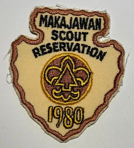Camp Ma-Ka-Ja-Wan Reservation 1980 Illinois BSA Boy Scout Patch BW1 - Picture 1 of 1