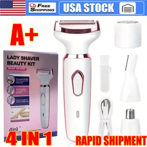 4 in 1 Women Electric Shaver Painless Rechargeable Lady Bikini Legs Hair Razor^ - Picture 1 of 10