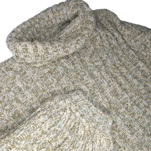 Urban Outfitters Turtleneck Sweater Tunic Womens Sz Small Long Cozy Knit Beige - Picture 1 of 13