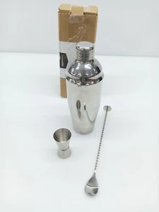 Juego de cubiertos de bar Amazon Basics, coctelera de 710 ml, colador, acero ... - Imagen 1 de 5