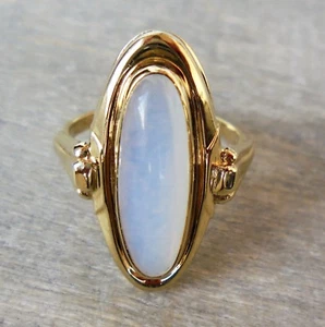 Vintage Ring mit Kunststein in 333 Gold (gestempelt) - Bild 1 von 3