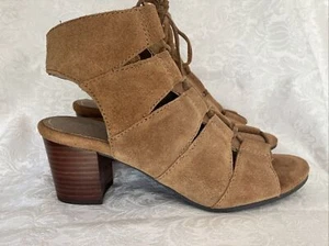 VIONIC suede block heel sandals in gray 7 Womens - Picture 1 of 10
