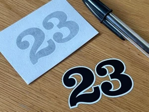 Retro Race Number 23 (par muy pequeño) - VENDEDOR DEL REINO UNIDO - Imagen 1 de 1