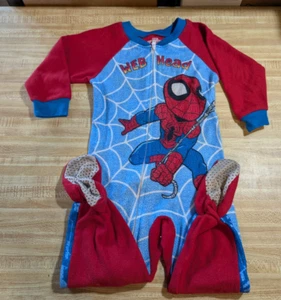 Marvel Spiderman Baby Jungen Größe 2T 100 Prozent Polyester Web Kopf Fuß Pyjama - Bild 1 von 2