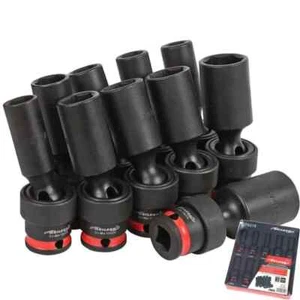 Neilsen Universal Swivel Impact UJ Driver Deep Socket Set 3/8" 10mm - 19mm 10pc - Picture 1 of 3