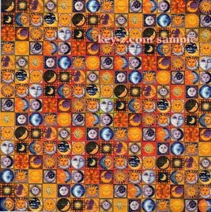 Klassische SONNEN & MONDE LÖSCHERKUNST Lochblatt Papier Psychedelische Kunst - Bild 1 von 1