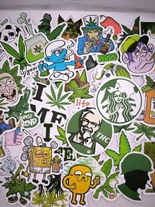 Aufkleber Sticker 25x Cannabis Stickerbomb Tuning Autoaufkleber Style Stickers - Bild 1 von 3