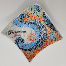 Gaudi Barcelona Bowl - Barcelona Spain Multi-Colored Mosaic Art Bowl -BLUE/MED