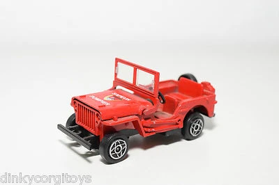 SOLIDO 1322 JEEP WILLYS VIGILI DEL FUOCO VIGILI DEL FUOCO AUTO QUASI COME NUOVO - Immagine 1 di 4