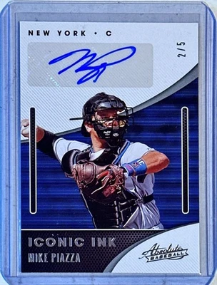 Mike Piazza 2021 Panini Absolute Iconic Ink Auto #II-MP 2/5 - Image 1 of 2
