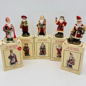 Vintage Dillards International Weihnachtsmann Figuren Lot: Österreich Brasilien England Finla - Bild 1 von 13