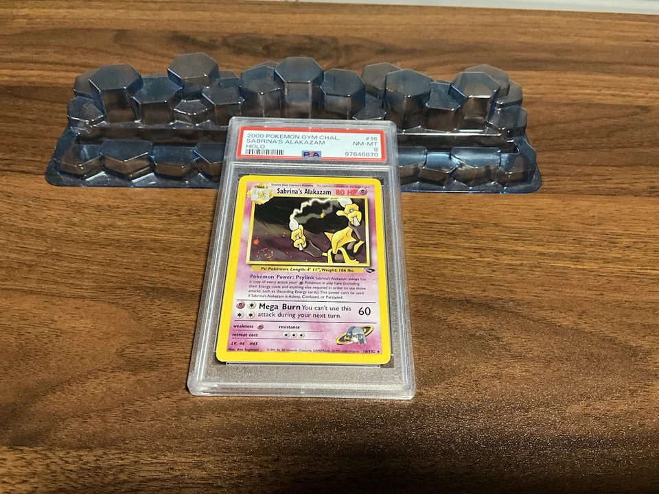 2000 POKEMON GYM CHALLENGE HOLO #16 SABRINA'S ALAKAZAM PSA 8 - Image 1 of 2
