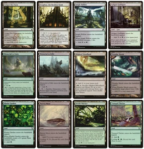 MTG: 12 x Different Black & Green Golgari Lands for COMMANDER deck building - LP - Picture 1 of 1