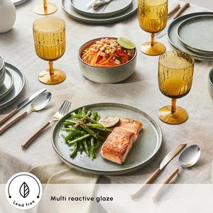 18-Piece Dinnerware Sets for 6 People, Modern Design, Stoneware Dinner Set, Kit - Picture 1 of 7