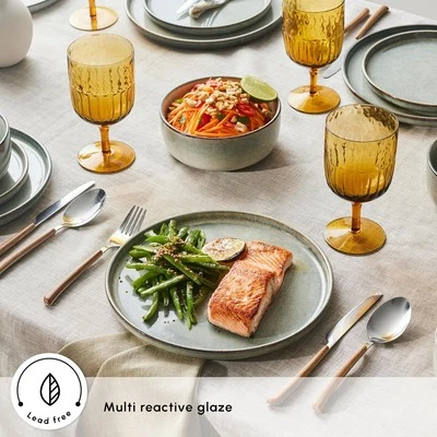 18-Piece Dinnerware Sets for 6 People, Modern Design, Stoneware Dinner Set, Kit - Image 1 of 4