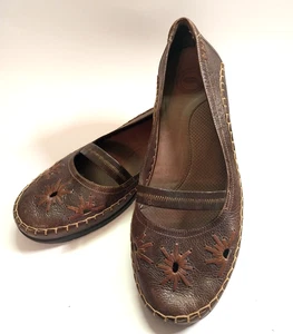 Nurture Damen Leder Mary Jane Ballerinas Größe 9M Boho bequem bestickt skurril - Bild 1 von 15