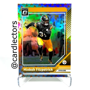 2024 Panini Donruss Optic Minkah Fitzpatrick #168 Emoji Fire Prizm SSP STEELERS - Imagen 1 de 2