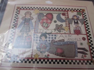 Rustic Angels Stamped Cross Stitch Kit #3156 (1996, Dimensions) - Picture 1 of 4