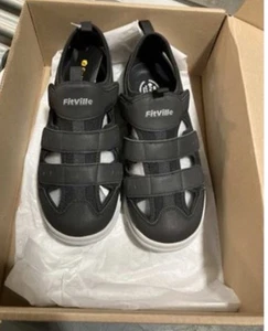 New Fitville Diabetic Sandals Black Size 11 Wide Men's Comfy Arch Support - Picture 1 of 5