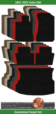 Juego de alfombrillas Lloyd Custom Velourtex para Volvo S60 2001-2025 (5 piezas) #10HG Foto 1 de 4