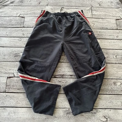 Pantalones deportivos Wilson para hombre de poliéster forrados talla L gris con cremallera al tobillo bolsillos con cordón Foto 1 de 4
