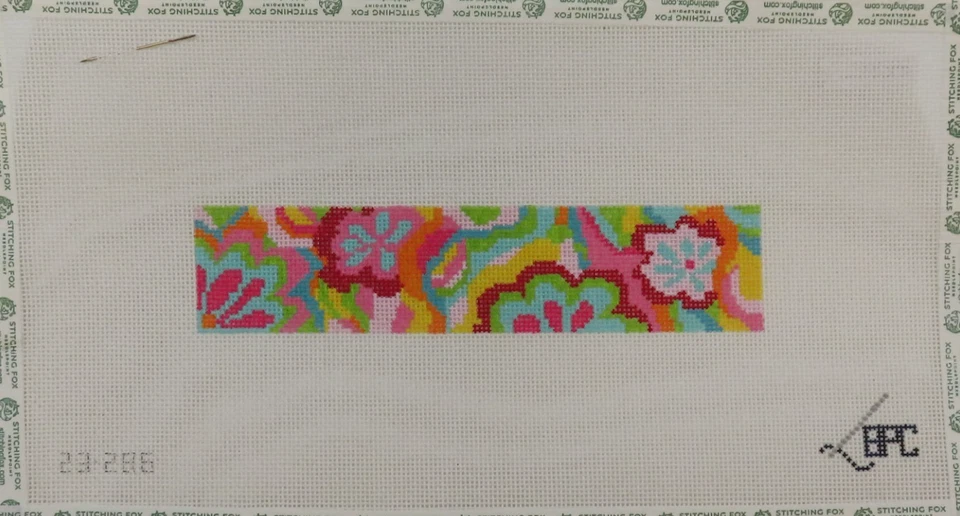 HANDPAINTED NEEDLEPOINT  - Floral Bookmark by Blueberry Point (60) - Image 1 of 1