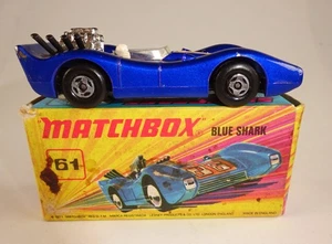 Matchbox Superfast Nr. 61B Tiburón Azul Azul Metálico "86" en Caja "J" - Imagen 1 de 8