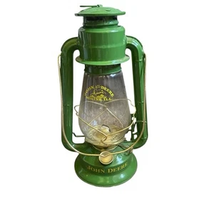 John Deere Kerosene Lantern 12" Inches by S & D Inc. Moline Ill Eagle E-20 Green - Picture 1 of 9