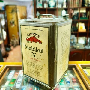 Lata de aceite Gargoyle Mobiloil vacía de 19 litros 5 galon 36Cm de alto - Imagen 1 de 6