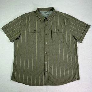 Royal Robbins Men's Shirt 2XL Green Short Sleeve Button Up Nylon Vented Vacation - Picture 1 of 8