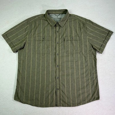 Camisa para hombre Royal Robbins 2XL verde nailon ventilada manga corta abotonada vacaciones Foto 1 de 4