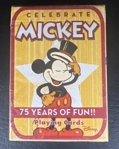 Disney Celebrate Mickey Mouse 75 Years of Fun Playing Cards Factory Sealed - Picture 1 of 6