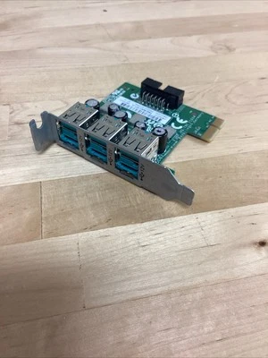 HP 3 Port Powered USB 12V PCI Express Low Profile Card 640269-001 - Image 1 of 4