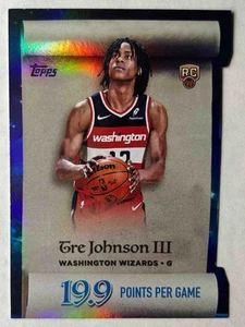 Topps Holiday Tre Johnson III 2025 haciendo la bonita lista #ML-6 RC Wizards - Imagen 1 de 2