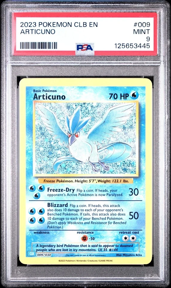 2023 POKEMON CLB EN #009 ARTICUNO PSA 9 MINT CLASSIC - Image 1 of 1