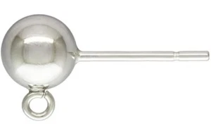 4 Stück 6 mm Kugel Ohrringe mit Ring .925 Sterling Silber von GRIEGERS Pasadena, CA - Bild 1 von 2