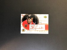 2003-04 UPPER DECK TRILOGY SCRIPTS 3 STAN MIKITA AUTO SIGNED S3-SM 11/30