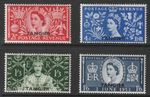 TANGER 1953 QE2 KRÖNUNG 4ER SET SG306/SG309 MONTIERT POSTFRISCH - Bild 1 von 2
