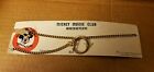 Mickey Mouse club Mouseketeers key chain  Gold-tone original card Walt Disney d2