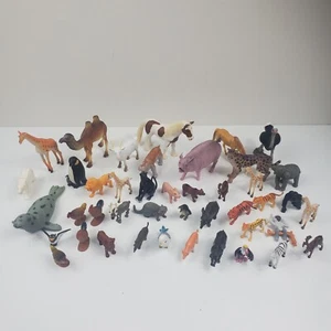 Lot of 43 Unbranded  Animal Toy Figures Dog Puppies Fish Gorillas Moose Birds  - Picture 1 of 13