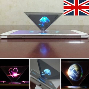 Wyświetlacz holograficzny 3D Prezentacja Hologram Piramida do iPhone Samsung Smartphone - Zdjęcie 1 z 12