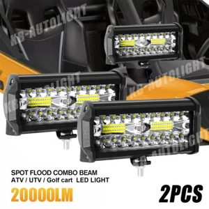 2X For Polaris RZR PRO XP/PRO R/TURBO R 7" LED Driving Light Spot Flood FOG Lamp - Picture 1 of 17