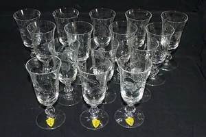 Tiffin USA Mystic 15 Juice Stems Cut Crystal 5 3/8" -3 Orig. Tags - Picture 1 of 5