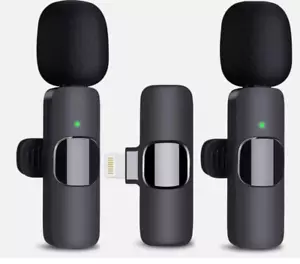 Micrófono Lavalier Inalámbrico Audio Video Grabación Mini Micrófono Para iPhone Iluminación - Imagen 1 de 7