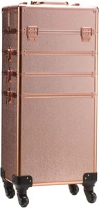 Rolling Train Case 5-in-1 Portable Makeup Train Case Professional Cosmetic... - Picture 1 of 6