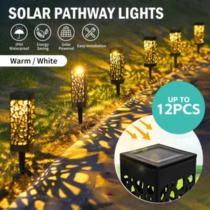 Solar LED Pathway Lights Automatic Outdoor for Garden Patio Yard Lawn Lamp - Picture 1 of 14