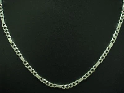 925 Argento Sterling Collier / Vero Argento/16,1g/46,3cm - Immagine 1 di 3