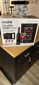 6 Bottle Wine Cooler Thermoelectric Refrigerator W/ Digital Temperature Controls - Picture 1 of 4